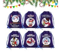 Bolsa De Navidad | Almacenamiento Con Cordón 6 Piezas,Bolsas De Dulces De Tela Reutilizables | Para Bebé Y Boda Y Para Vacaciones Y Cumpleaños Para Dulces