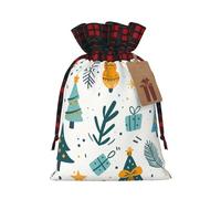 Bolsa de Navidad con cordón ajustable, ideal para cumpleaños, aniversarios y fiestas. También sirve para guardar dulces y otras cosas.