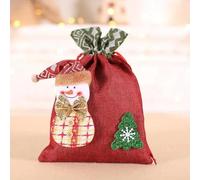 Bolsa de Navidad con cordón con divertidos diseños de muñecas 3D, perfecta para alegría navideña (B)