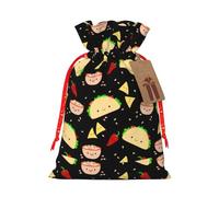 Bolsa de Navidad con cordón para impresión de fiesta de martes con etiqueta Kraft de 4.7 x 6.9 pulgadas para regalos de Halloween