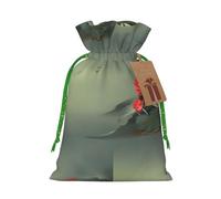 Bolsa de Navidad con diseño de flor de loto y libélula, regalo de Halloween, cesta con cordón, regalo de boda, fiesta