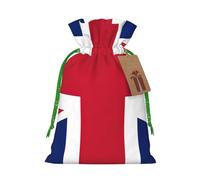 Bolsa de Navidad con estampado de bandera del Reino Unido, bolsa de regalo festiva, bolsa de regalo de Navidad, bolsas de cordón para decoración de fiesta