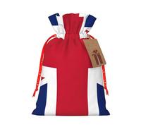 Bolsa de Navidad con estampado de bandera del Reino Unido, bolsa de regalo festiva, bolsa de regalo de Navidad, bolsas de cordón para decoración de fiesta