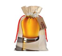 Bolsa de Navidad con estampado de espuma de cerveza, con cordón, bolsas de caramelos, bolsas de Navidad, bolsas reutilizables para envolver regalos de fiesta