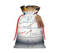 Bolsa de Navidad con estampado de fórmula matemática con cierre de cordón, 4.7 x 6.9 pulgadas para envolver regalos de cumpleaños y fiestas de Navidad