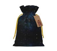 Bolsa de Navidad con estampado de mapa de constelación de estrellas, paquete de vacaciones premium, embalaje festivo de Navidad con diseños alegres