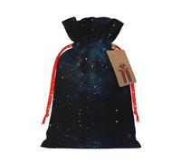 Bolsa de Navidad con estampado de mapa de constelación de estrellas, paquete de vacaciones premium, embalaje festivo de Navidad con diseños alegres