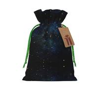 Bolsa de Navidad con estampado de mapa de constelación de estrellas, paquete de vacaciones premium, embalaje festivo de Navidad con diseños alegres