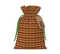Bolsa de Navidad con estampado de nativos americanos, bolsa de regalo reutilizable con cordón para regalos de Navidad