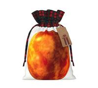 Bolsa de Navidad con estampado de planetas de 4.7 x 6.9 pulgadas, cierre de cordón, para Navidad, aniversarios, cumpleaños, sostiene regalos