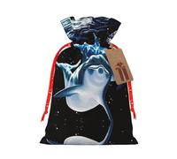 Bolsa de Navidad con estampado de tierra de delfín con cierre de cordón, 4.7 x 6.9 pulgadas para envolver regalos de cumpleaños y fiestas de Navidad