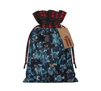 Bolsa de Navidad con estampado de tortuga marina de 4.7 x 6.9 pulgadas, cierre de cordón, para aniversarios de Navidad, cumpleaños, sostiene regalos
