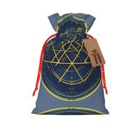 Bolsa de Navidad con impresión de cálculo de matemáticas con cierre de cordón, 4.7 x 6.9 pulgadas para envolver regalos de cumpleaños y fiestas de Navidad