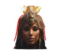 Bolsa de Navidad con impresión de la serie de la tribu del antiguo Egipto, bolsa de regalo festiva, bolsa de regalo de Navidad, bolsas de cordón para decoración de fiesta