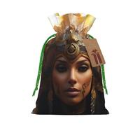 Bolsa de Navidad con impresión de la serie de la tribu del antiguo Egipto, bolsa de regalo festiva, bolsa de regalo de Navidad, bolsas de cordón para decoración de fiesta