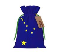 Bolsa de Navidad con la bandera del estado de Alaska, regalo de Halloween, aperitivos, cesta con cordón, regalo de boda, fiesta
