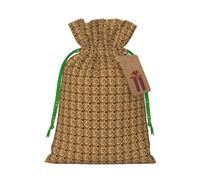 Bolsa de Navidad festiva con diseño de mapa del mundo antiguo, bolsa de regalo reutilizable para regalos de Navidad