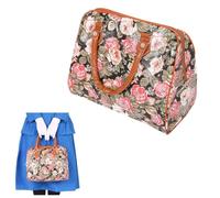 Bolsa de Niñera Eduardiana, Accesorio de Disfraz, con Estampado Floral, Pack de 1