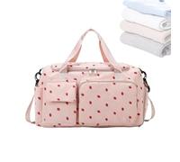 Bolsa de Noche | Bolsas de Entrenamiento de Gran Capacidad con Tableta de Calzado - Reutilizable Contenedor de ropa, Gimnasio para Mujeres, Haciéndote destacar en Toda la Multitud, rosa, Se référer au