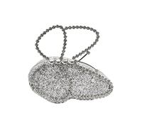 Bolsa de Noche para Mujer Bolso de mano y cartera de noche con lentejuelas y mariposas de diamantes brillantes, bolso de mano y cartera de moda for damas, bolso de mano for fiesta de bodas(B)