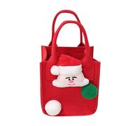 Bolsa de Nochebuena Paz Frutas Dulces Decoración Bolsa de Regalo Bolso Mujer Grande Brillo (Rojo, Talla Única)