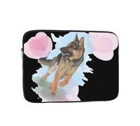 Bolsa de ordenador de 30,5 cm con patrón de pastor alemán para amantes de los perros, bolsa de almacenamiento portátil para computadora, adecuada para viajes de negocios y desplazamientos