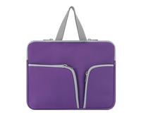 Bolsa de ordenador de material de buceo colorida con múltiples bolsillos para laptop, bolsos transparentes para mujer, Purple, 48.5 EU