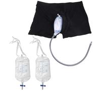 Bolsa de orinal reutilizable para hombre, embudo de silicona, colector con bolsa portátil, pantalón de incontinencia para hombres, bolsa de colección reutilizable, embudo masculino, soporte para orina