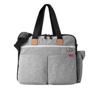 Bolsa de pa ales Skip Hop: Iconic Duo Weekender de gran capacidad con cambiador y accesorio para cochecito, gris jaspeado