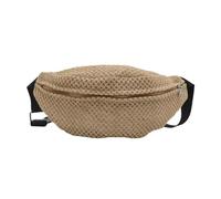 Bolsa de paja para vacaciones en la playa, con correa ajustable, bolso de mano, bolso cruzado de cintura para mujeres y hombres, Black, Organizador de bolsas