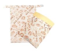 Bolsa de pan de lino 2pcs, bolsas de pan de masa fermentada reutilizables de 12x17 pulgadas con hebilla, gran capacidad perfecta para masa fermentada y donación