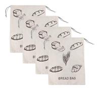 Bolsa de pan de lino 4pcs, bolsas de pan de masa fermentada de 16x12 pulgadas con cordero, perfecto para masa fermentada y donación