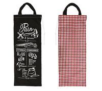 Bolsa de pan 'Pain Et Farines'negro rojo.