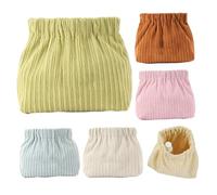 Bolsa de Pana, 5 Piezas, Organizador de Lazos para el Cabello elásticos de Pana y Mini Bolsa de Almacenamiento Que se Abre para Maquillaje, Viajes y artículos pequeños, 13x12x5cm