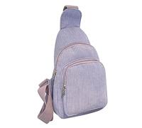 Bolsa de pana para mujer, bolsa de hombro, bolsa de pecho, bolsa de hombro, Purple, Talla única