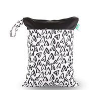 Bolsa de Pañales 1PCS, Treer Reutilizable Impermeable Lavable Bolsa con Cremallera para Bebé Carrito, Wetbag Portátil Colgar Maternidad/Mamá Organizador de Maquillaje (Negro)