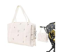 Bolsa de pañales, Bolsa de pañales - Bolsa de pañales de gran capacidad,Bolsa de pañales de algodón suave bordada Bolsa para mamá Bolsa de viaje multifunción, Tulipán, Fare riferimento alla