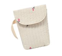Bolsa de pañales de algodón portátil, bolsa colgante con hermoso patrón de bordado para familias ocupadas, cochecitos de algodón