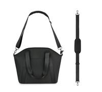 Bolsa de pañales de color sólido, bolsa cruzada para silla de paseo, bolsa colgante con múltiples compartimentos, bolsa de hombro de gran capacidad para mamá