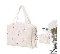 bolsa de pañales de viaje, bolsa para extractor de leche, Bolsa para mamá de gran capacidad, Bolsa de pañales con bordado de algodón para el trabajo, las compras y los ajes