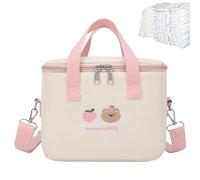 Bolsa de pañales pequeña - Bolsa de maternidad de viaje linda con compartimento aislado | Bolsa de almacenamiento de gran capacidad, bolsas de pañales ajustables para cochecitos y excursiones de fami