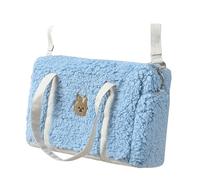 Bolsa de pañales suave para mamá, bolsa de gran capacidad bordada con patrón de conejos, bolsas de viaje, bolso de mano, ligero, organizador colgante para padres