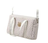 Bolsa de pañales suave para mamá, bolsa de gran capacidad bordada con patrón de conejos, bolsas de viaje, bolso de mano, ligero, organizador colgante para padres