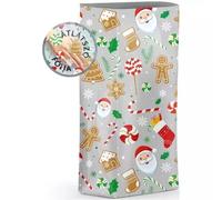 Bolsa de Papá Noel con diseño de galleta de jengibre - transparente, 20 x 40 cm