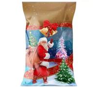 Bolsa de Papá Noel con diseño dorado - ancha, 20 x 35 cm