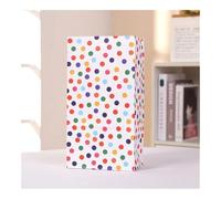 Bolsa de papel con rayas de lunares coloridos de arco iris, bolsas de regalo, para bodas, fiestas, parte superior abierta, bolsas de recuerdo de pie, suministros de cumpleaños (V-2, 25 unidades, 13 x