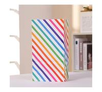 Bolsa de papel con rayas de lunares coloridos de arco iris, bolsas de regalo, para bodas, fiestas, parte superior abierta, bolsas de recuerdo de pie, suministros de cumpleaños (V-1, 10 unidades, 13 x