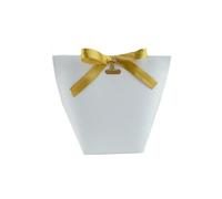 Bolsa de papel en blanco, bolsa de caramelos blanca y negra, caja de recuerdos de boda (blanco, 20 piezas)