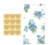 Bolsa de papel, Stand up Colorful Bags,Cookie Gift Packing Bag Birthday Party Favor Stand Bags 12pcs/lot-Blue Flower,23x12x7.5cm