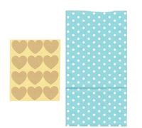 Bolsa de papel, Stand up Colorful Bags,Cookie Gift Packing Bag Birthday Party Favor Stand Bags 12pcs/lot-Blue dot,23x12x7,5cm